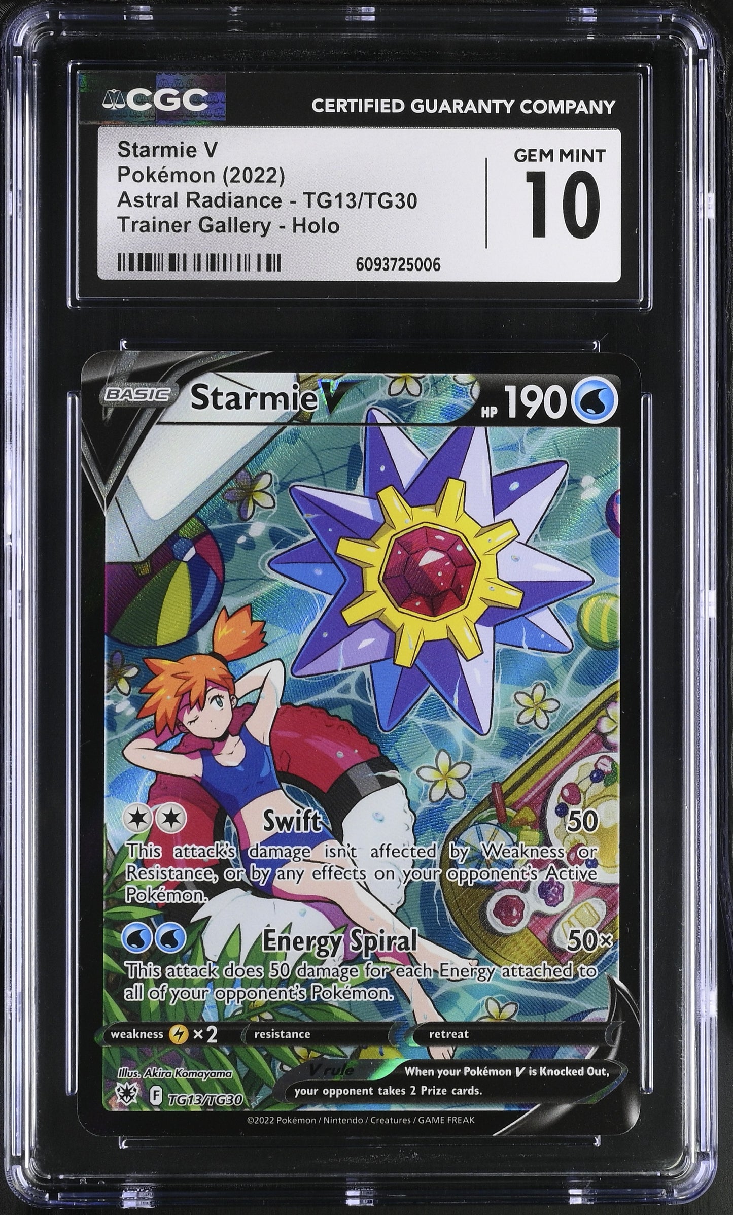 Starmie V TG13/TG30 Trainer Gallery Holo Astral Radiance Pokemon English CGC 10