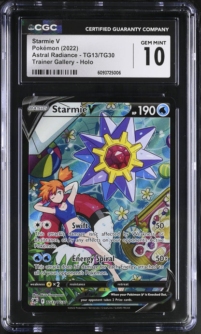 Starmie V CGC Graded Gem Mint 10