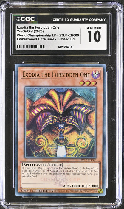 Exodia The Forbidden One CGC Graded Gem Mint 10