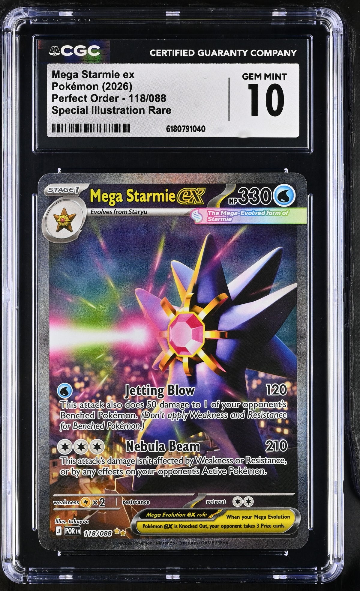 Mega Starmie ex Perfect Order CGC Graded Gem Mint 10