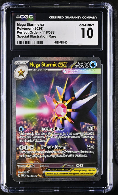 Mega Starmie ex Perfect Order CGC Graded Gem Mint 10