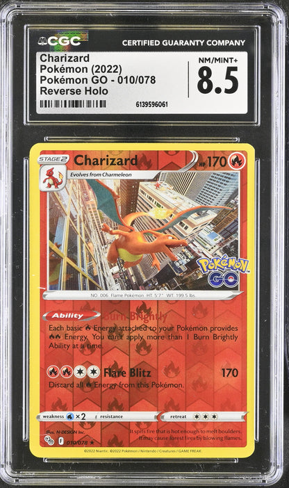 Charizard CGC Graded NM/Mint+ 8.5