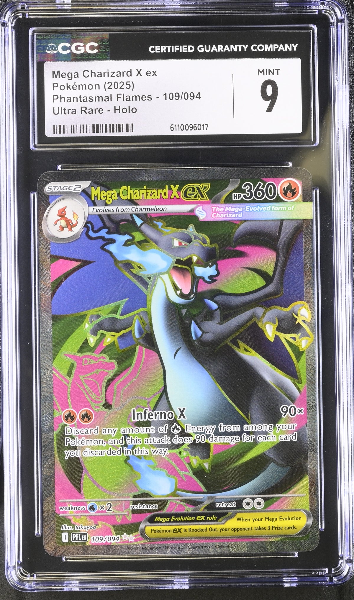 Mega Charizard X ex CGC Graded Mint 9