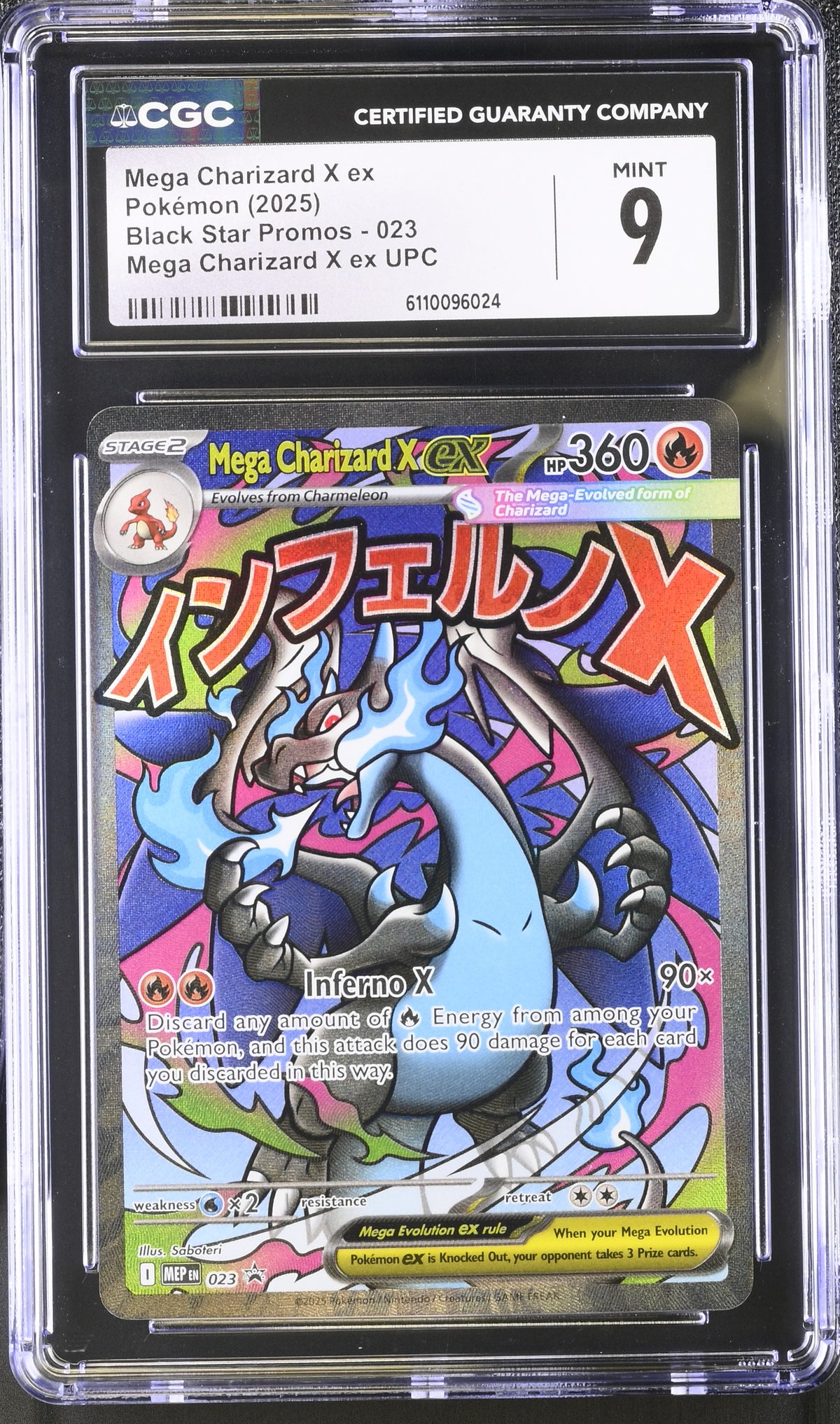 Mega Charizard X ex Black Star Promo CGC Graded Mint 9