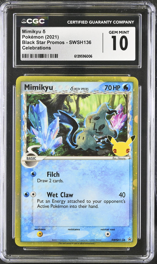 Mimikyu Black Star Promo CGC Graded Gem Mint 10