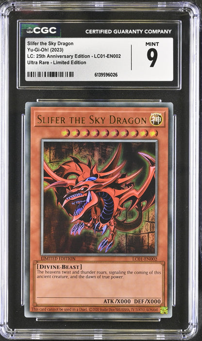 Slifer the Sky Dragon CGC Graded Mint 9