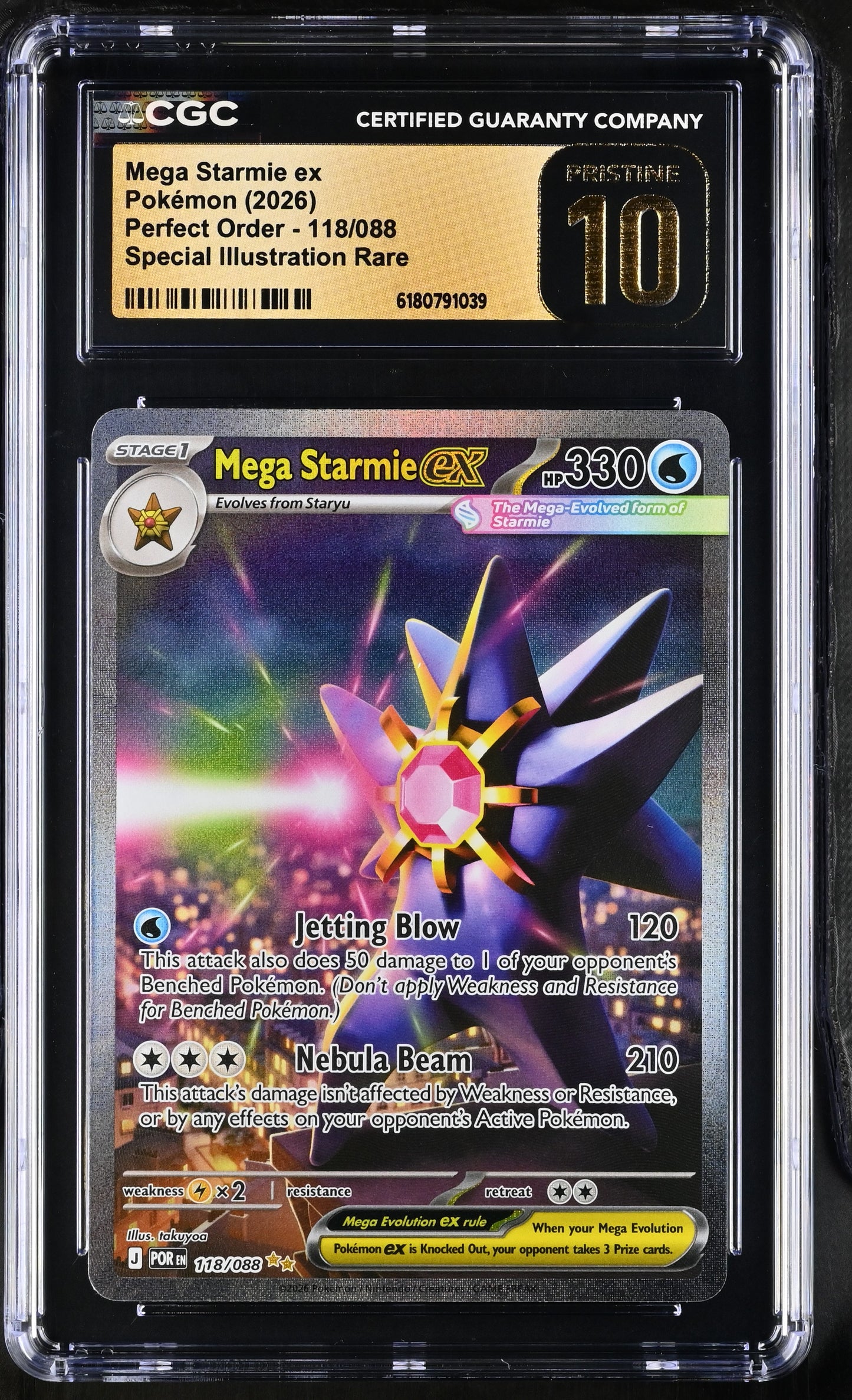Mega Starmie ex Perfect Order CGC Graded Pristine 10