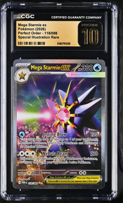 Mega Starmie ex Perfect Order CGC Graded Pristine 10